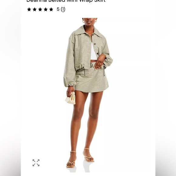 Rails NWT M Green Striped Women's skirt - Picture 2 of 3